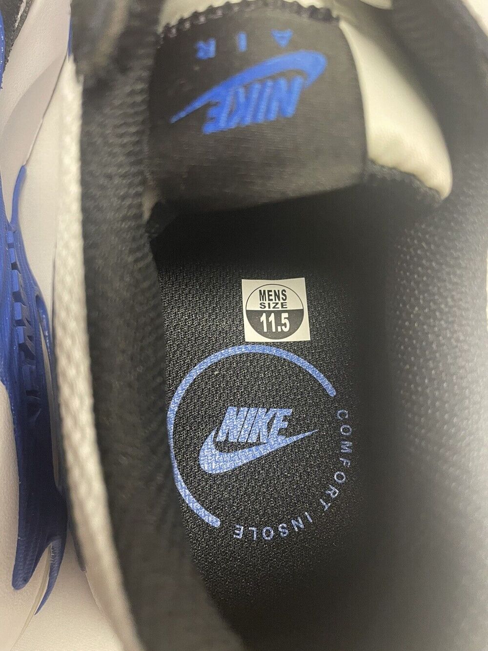 New NIKE Air Max Excee Size 11.5 Black / Blue/ White - Picture 8 of 12